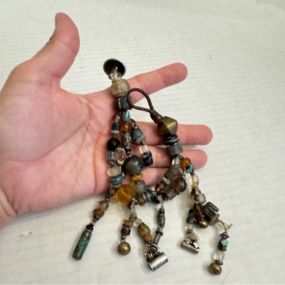 Vintage Rare Unique Artsy Sterling Silver Beaded Bracelet Buffalo Nickel Jewelry